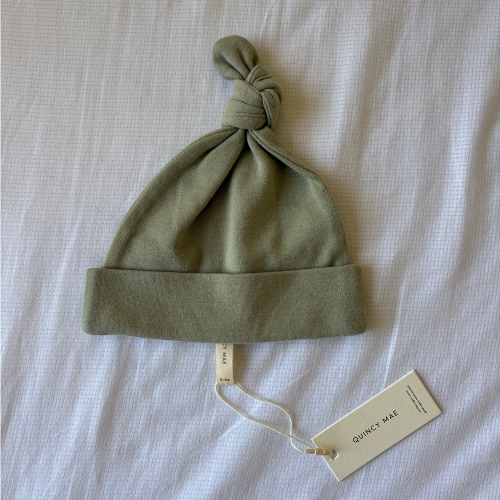 Quincy Mae Sage Knotted Baby Hat